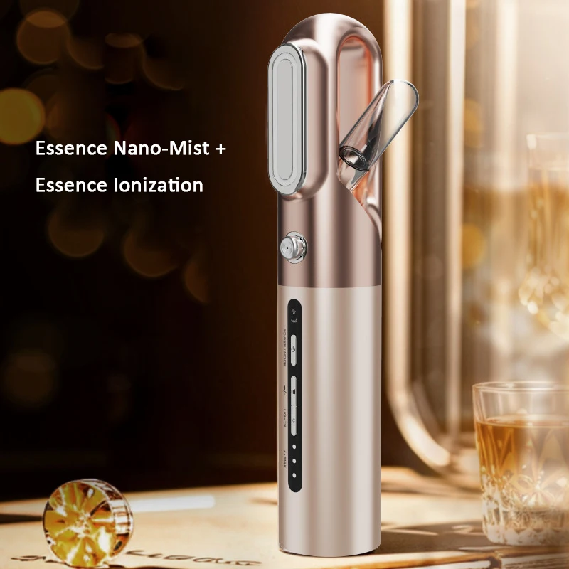 Thuisgebruik Ultrasone Negatieve Ionen Nano Gezichtshydratatie EMS Schoonheid Trillingen Introductie Apparaat Zuurstofinjectie Instrument