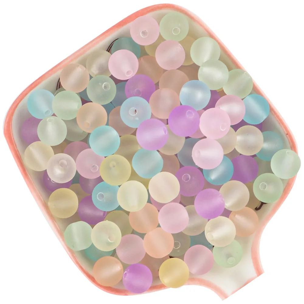 

8mm 10mm Mix Color Candy Frosted Round Acrylic Beads Loose Spacer Beads For Jewelry Makeing Diy Handmade Bracelets Accessories