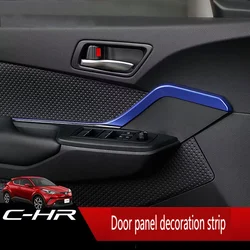 Car Styling 2PCS ABS Plastic Interior Front Door Panel Decoration Strips Cover Trim For Toyota C-HR CHR 2016 2017 2018 2019
