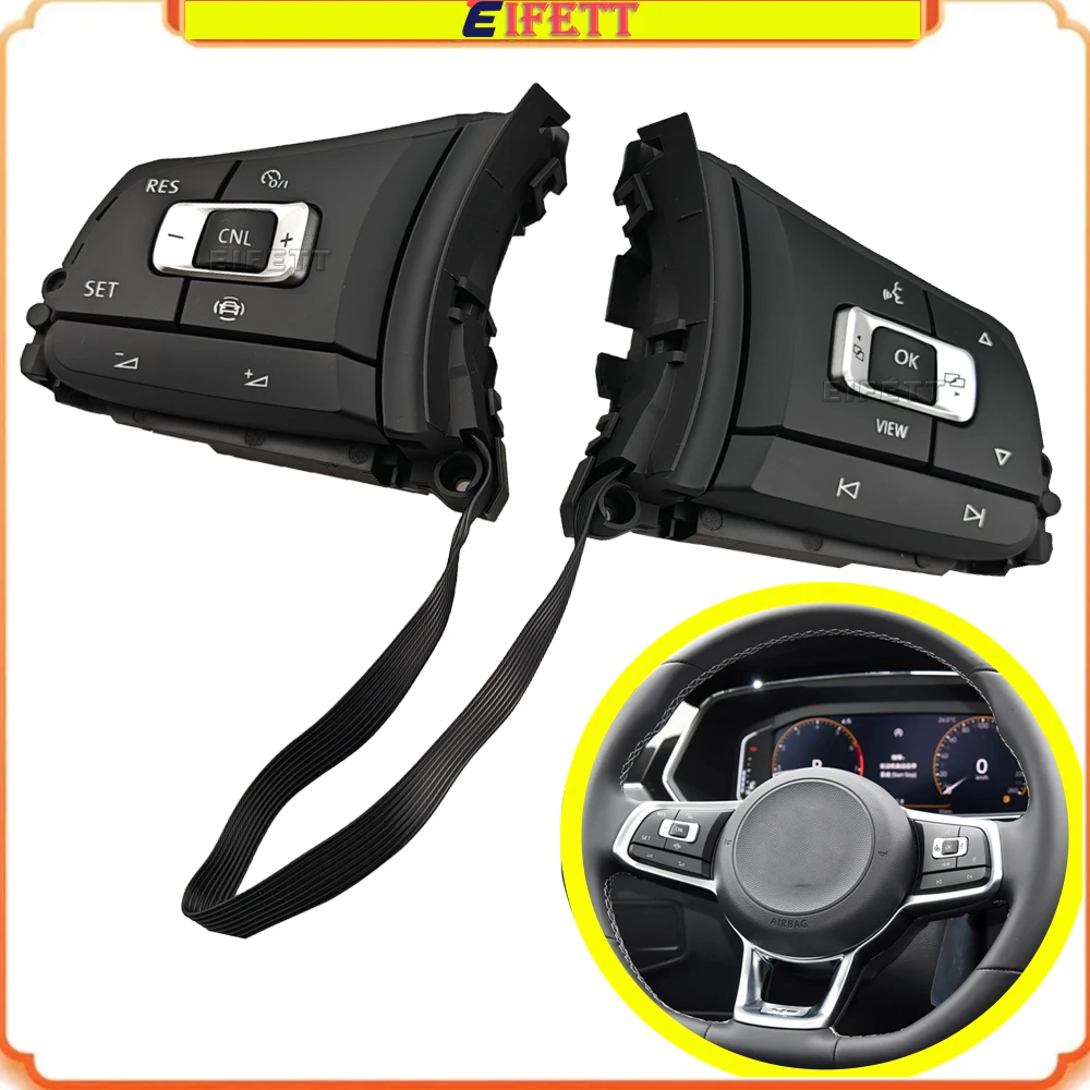 Car Multifunction Steering Wheel Button For VW Passat B8 Variant Golf 7 Arteon Tiguan MK2 R-Line 5G0959442AE With ACC 5G0959442N view 5