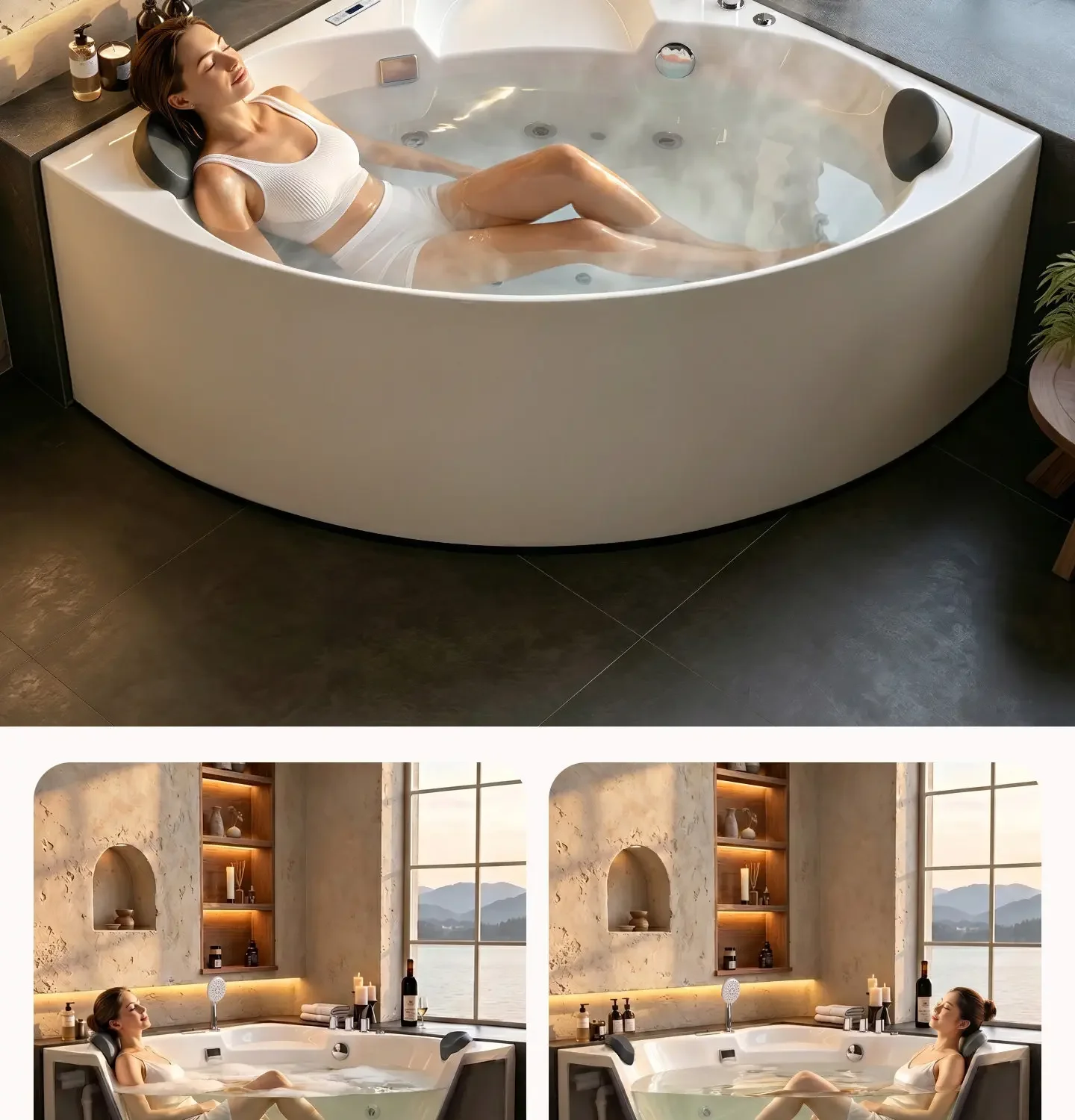 Double family couple large bathtub bath 1.2-1 meters constant temperature smart bathtub