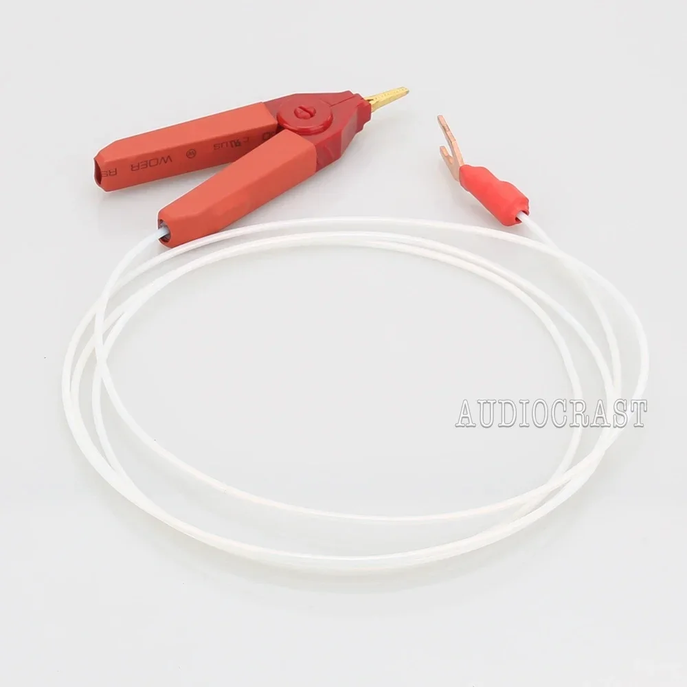 Cable de Audio de plata pura HIFI para amplificador GND, decodificador, altavoz, caja de conexión de Audio, pala de afinación a pala de cocodrilo