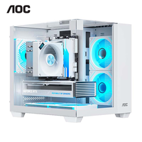 AOC CG389 PC Case Gaming MATX Desktop Computer Chassis Seaview Room Case Curved Glass Support 5 Fan Position 240 Water Cooling