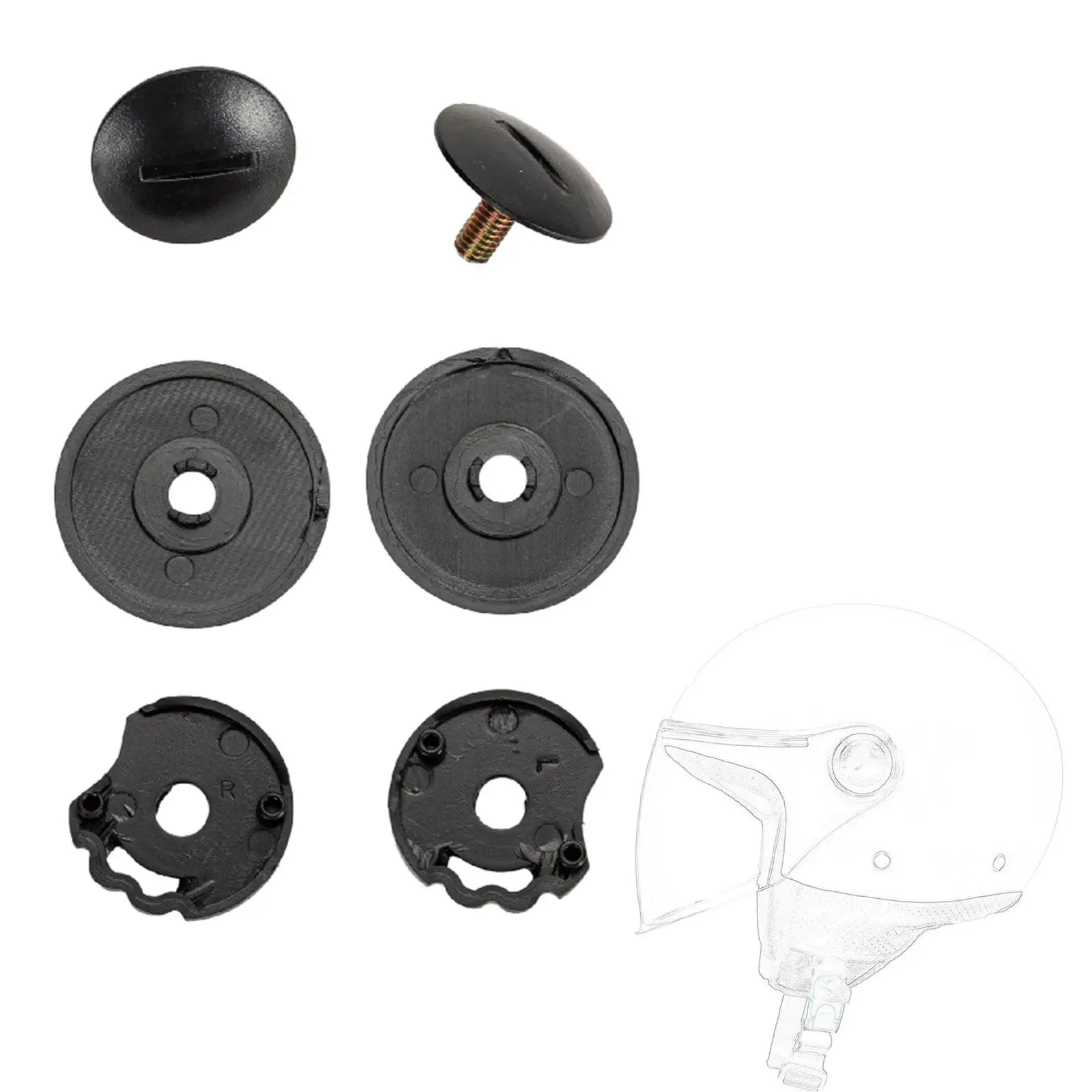 

Solid Helmets Lens Base Parts Set Simple Install Durable PP Material for Industrial Safety Helmet