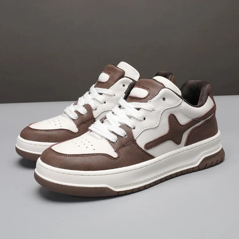 High Quality European  American Style Men Board Shoes Perforated Breathable Niche Youth Fashion Sports Leisure Shoes