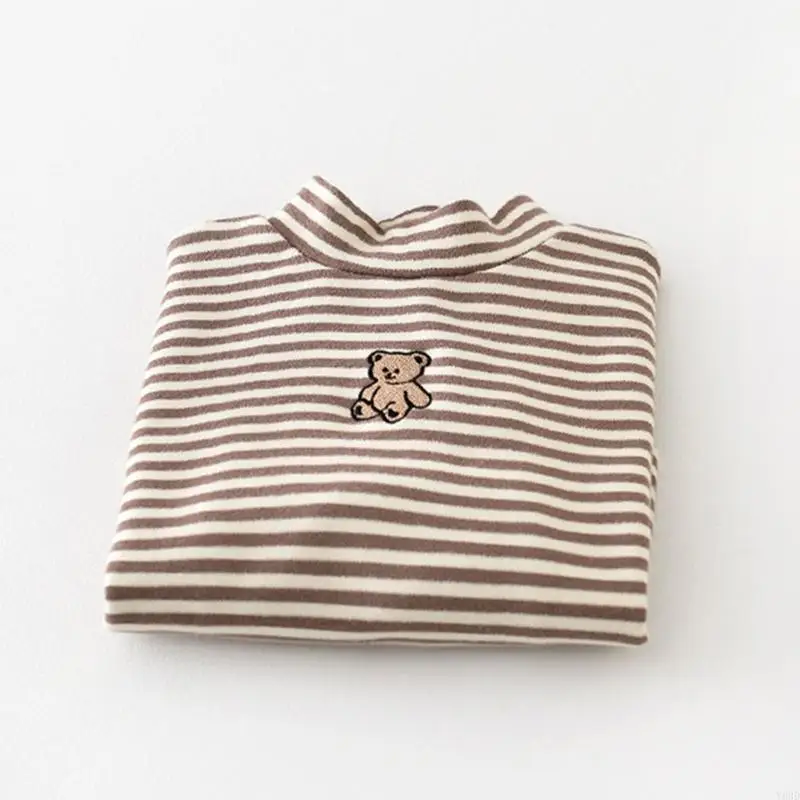 y88d turtleneck قميص للطفل الفتاة الفتيات تنفس الطفل سترة الينابيع ملابس الربيع