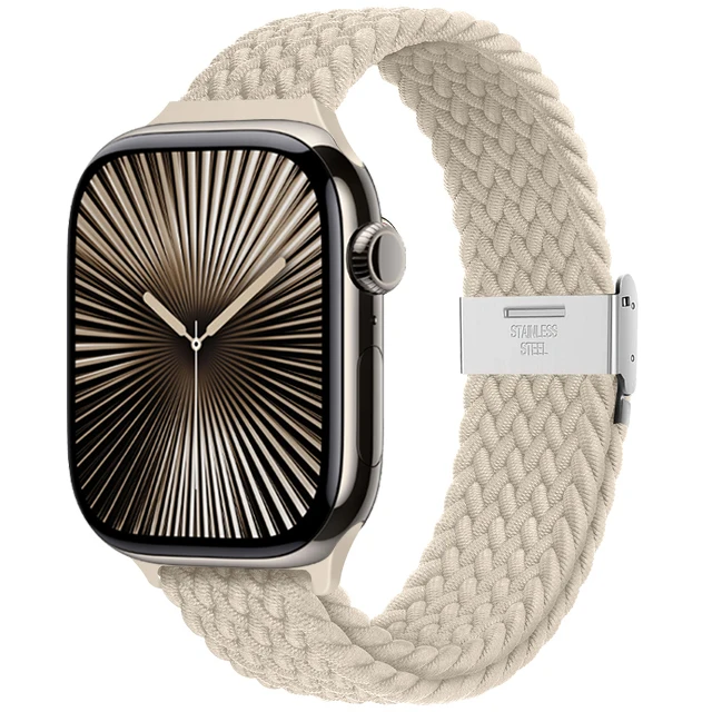 Armband für Apple Watch 46mm 45mm 44mm 49mm 40mm 41mm 42mm Geflochtenes Schlaufenarmband Correa Armband iWatch Serie 11 10 8 9 7 SE 6 Ultra