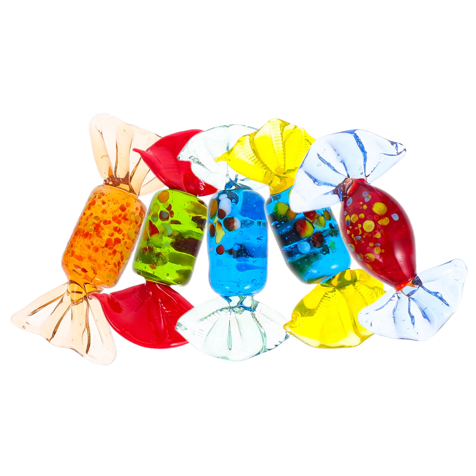 

5pcs Glass Candy Vintage Glass Candy Small Ornaments Retro Fake Sweet Decoration For Party Wedding Photography Props Table Decor