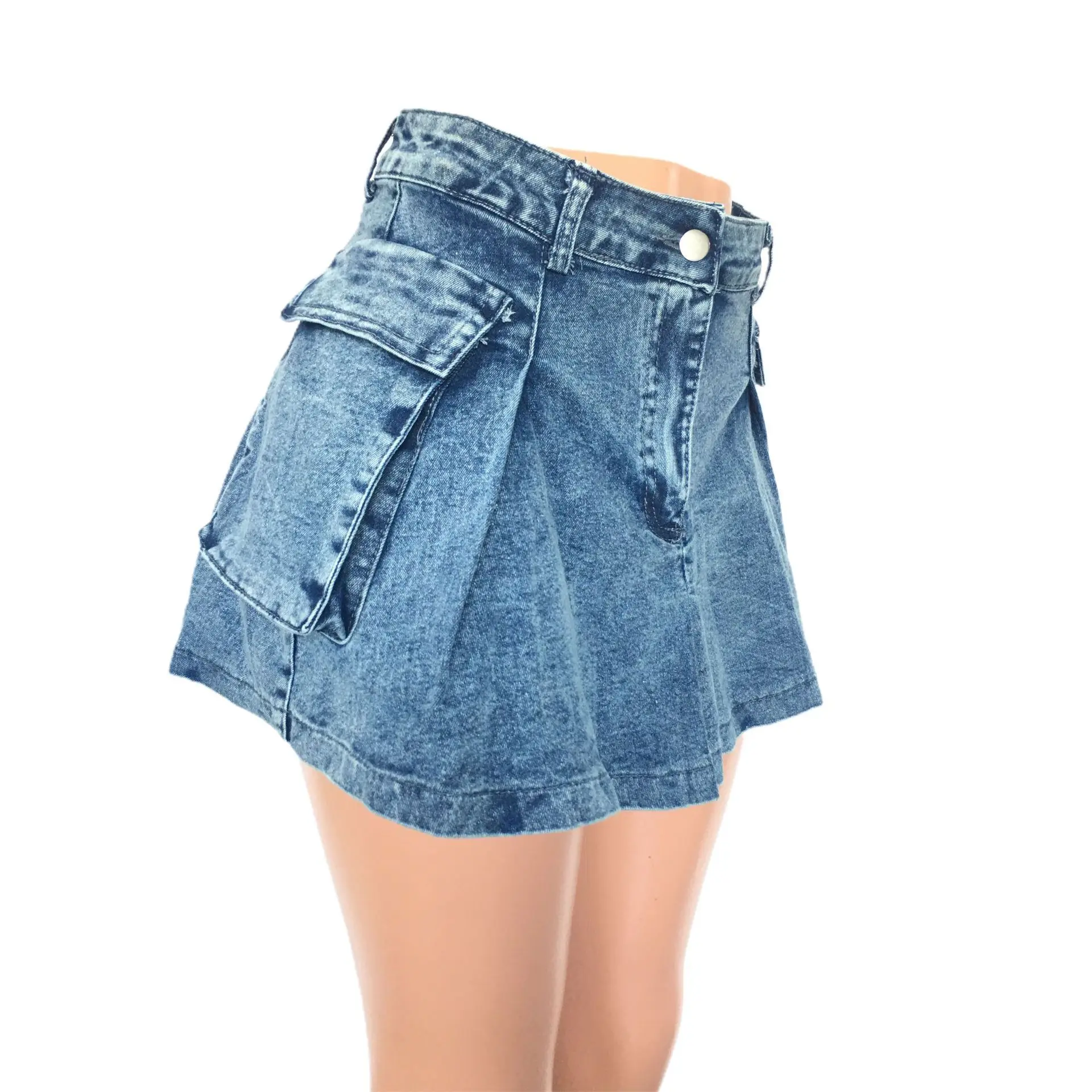 New Denim Skirt For Women 2024 Summer Slim-Fit Cover Buttock Street Can Wear Comfortable Ladies Solid Color Skirt