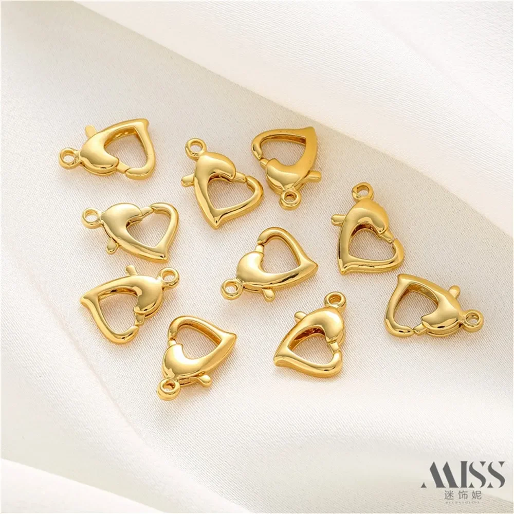 

18K Gold Coated Lobster Buckle with Hanging Ring DIY Accessories Connecting Buckle Tail Buckle Bracelet Necklace Jewelry Materia