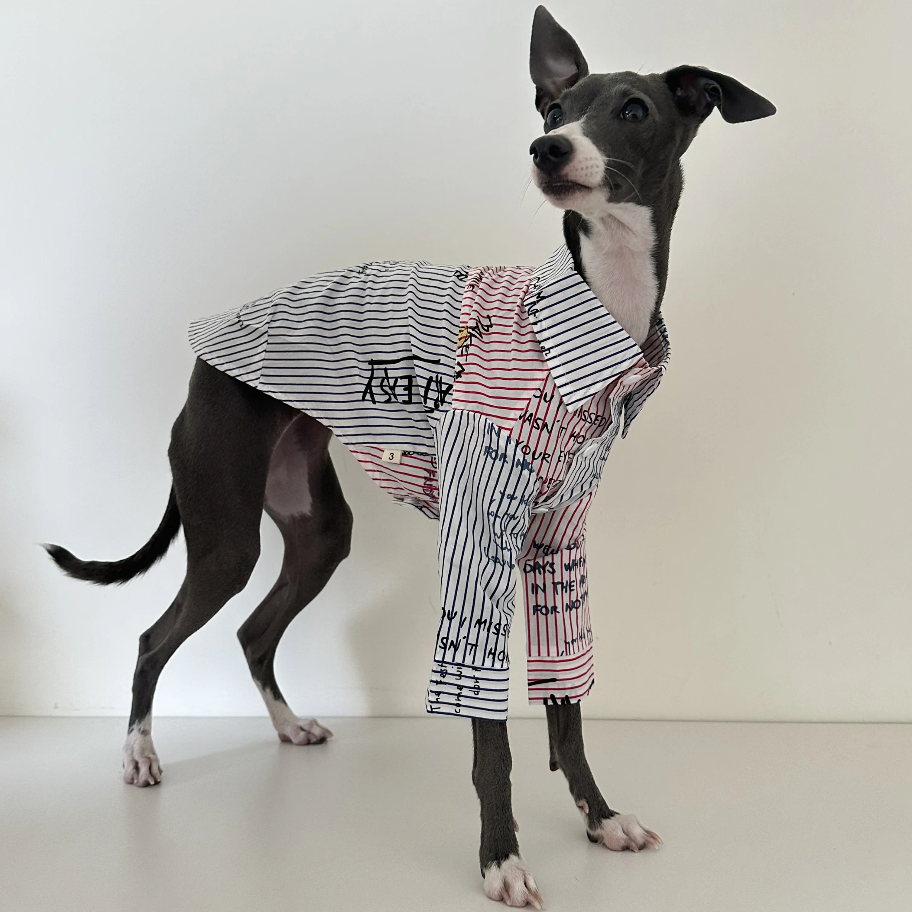 Greyhounds Clothes Spring Summer Breathable Dog Shirt Pure Cotton Whippets Clothes Italian Greyhounds Shirt Pet Supplies