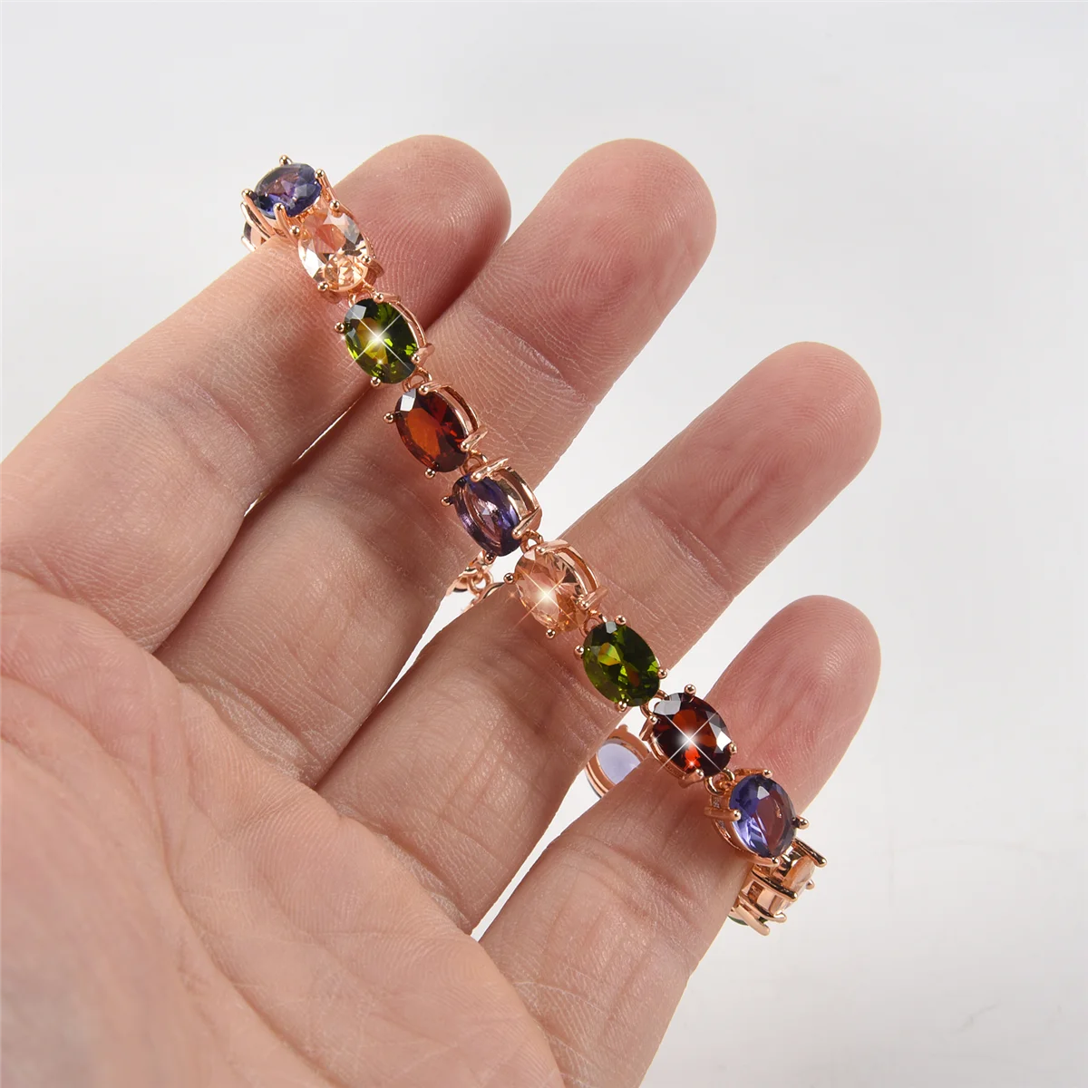 ABQR связанный браслет-браслет с цепочкой из кубического циркония, модный женский подарок для невесты, 18 см