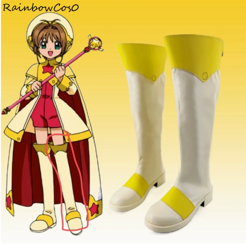 KINOMOTO SAKURA คอสเพลย์รองเท้ารองเท้าเกมอะนิเมะฮาโลวีนคริสต์มาส RainbowCos0 W4683