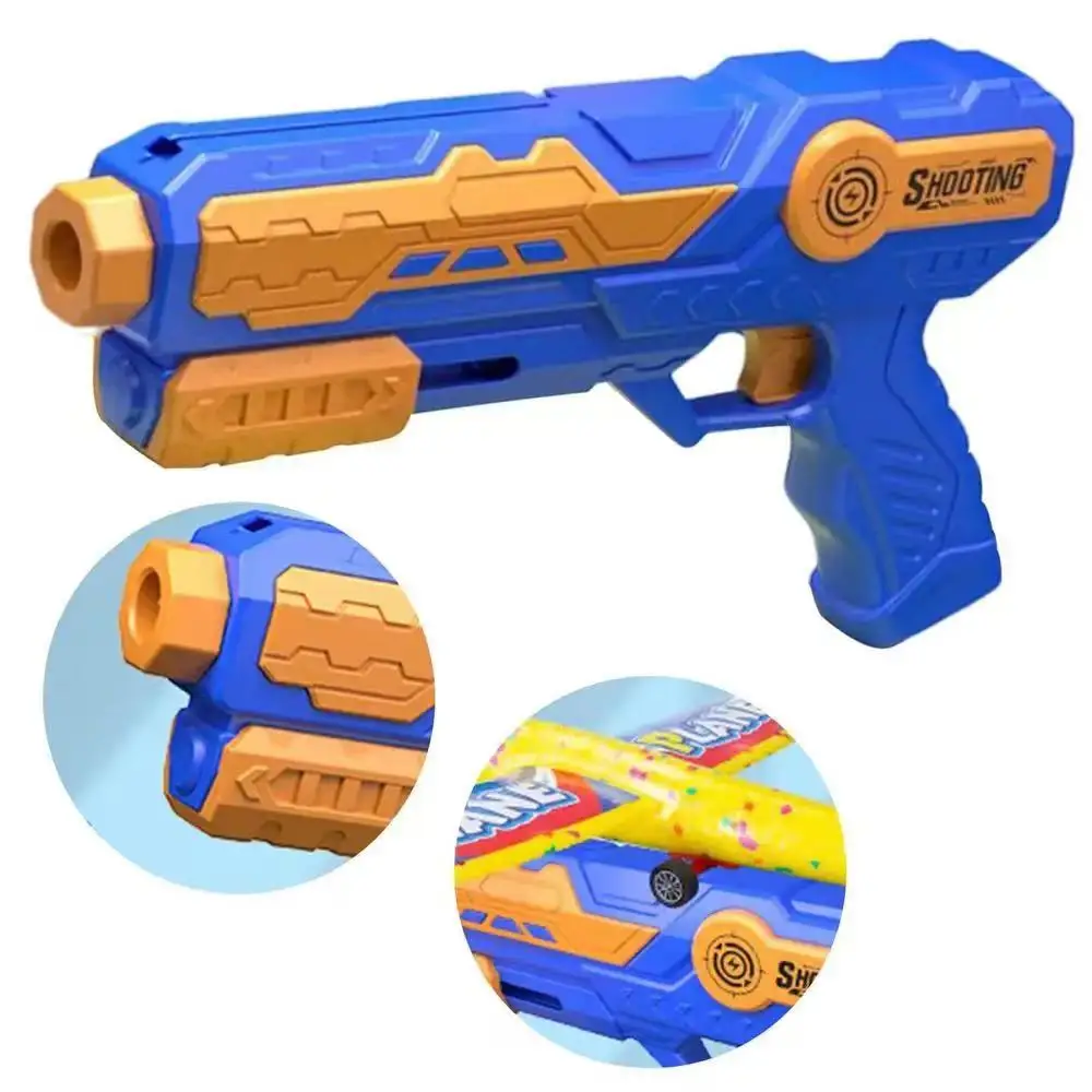 3 in 1 Flugzeug werfer Outdoor-Schieß spiel spielen Eva Soft Bullet Toy Guns Katapult Flugzeug Spielzeug für Kinder Freunde Geschenk