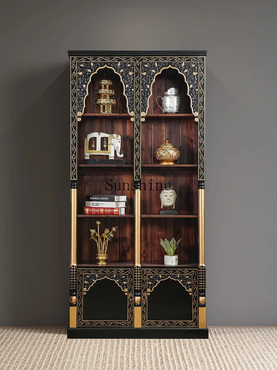 South East Asia style furniture Solid wood Bogu frame Thai partition cabinet