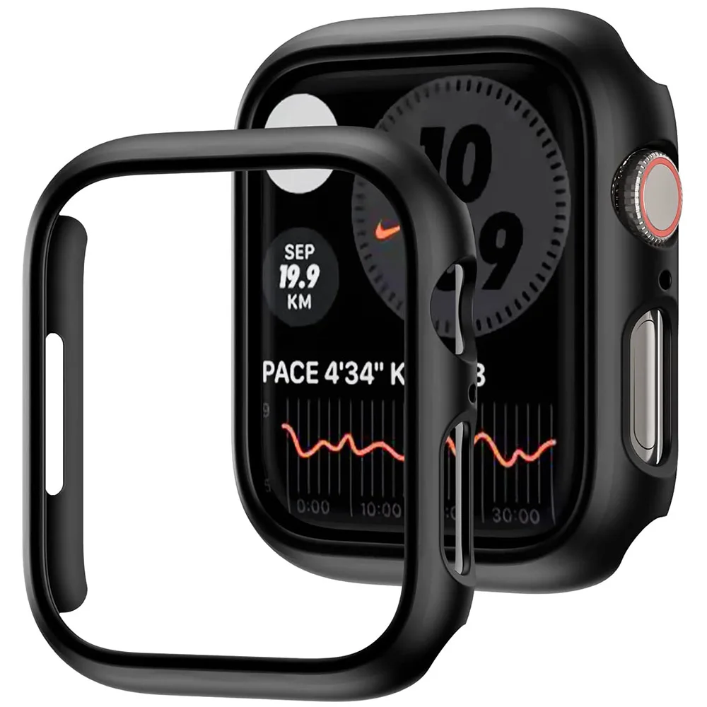 Matte Cover for Apple Watch 45mm 41mm 38mm 42mm 40mm 44mm, Hard PC Bumper Protective Case Frame for iWatch SE 10 9 8 7 6 5 4