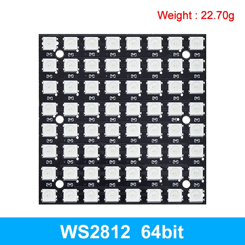 TZT NEUE WS2812 LED 5050 RGB 8x8 LED Matrix für Arduino Marke WS2812B 8*8 4 16 25 64-Bit Voll Farbe 5050 RGB LED Lampe Panel Licht 3