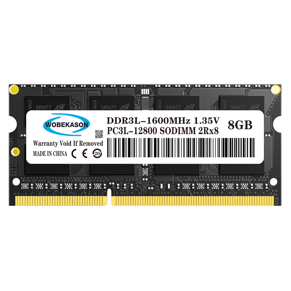 

SODIMM Memoria 4 ГБ 2 ГБ 8 ГБ DDR3L Ram PC3L 8500 10600 12800 204PIN 1,35 В 1066 1333 1600 МГц 1866 МГц Оперативная память для ноутбука