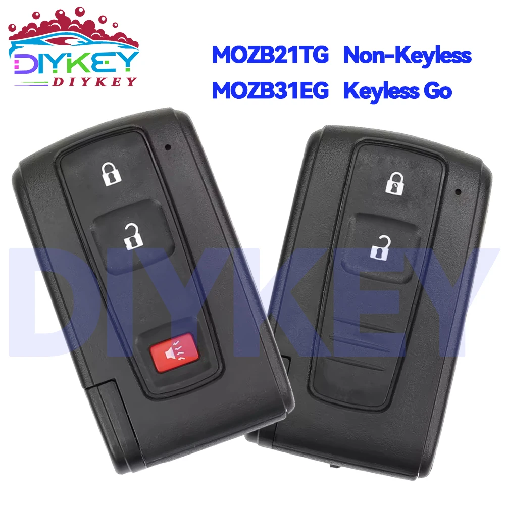 

DIYKEY Keyless Entry Go MOZB31EG для Toyota Prius 2004-2007 2008 2009, автомобильный умный дистанционный ключ 312/433 МГц 4D чип MOZB21TG