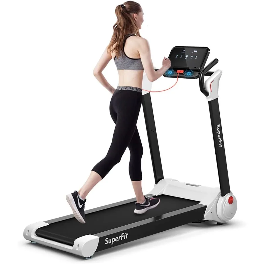 

Motorized Treadmills 2.25 HP Electric Running Machine Folding Exercise Incline Fitness Indoor with LCD Monitor for Home & Office