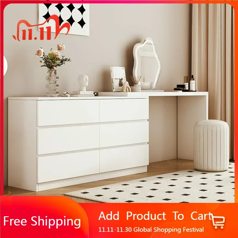 

Mirror Bedroom Vanity Table Modern Jewelry Shelf Cosmetics Girl Dressing Table Beauty Drawers Vestidores Lounge Suite Furniture