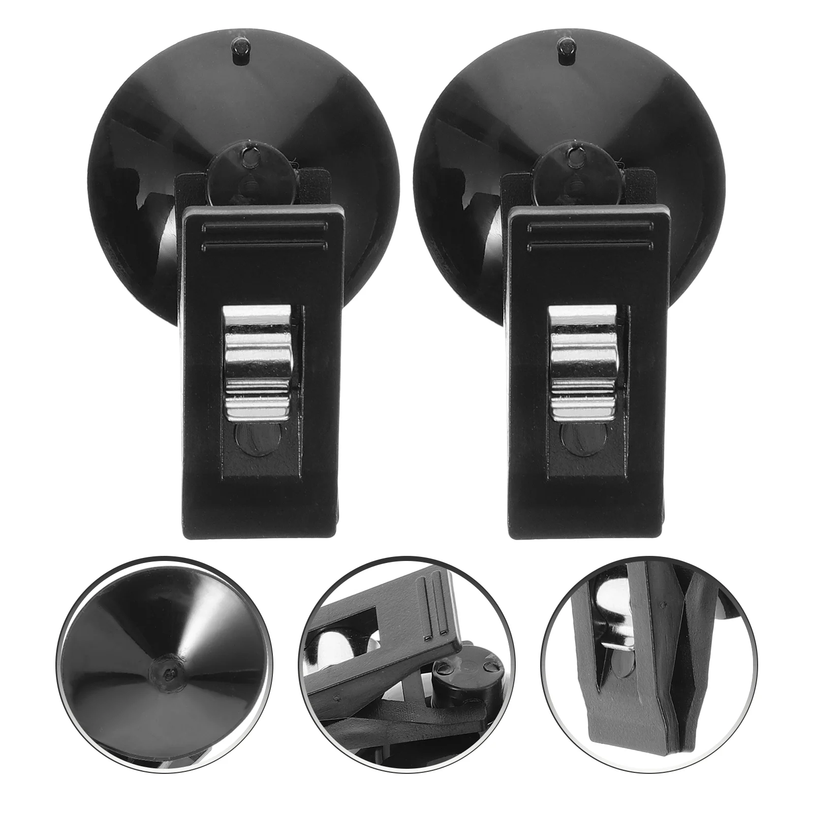 

Cars Suction Cup Clamp Accessory Portable Photo Holder Parking Permit Mounted Clip Black Picture