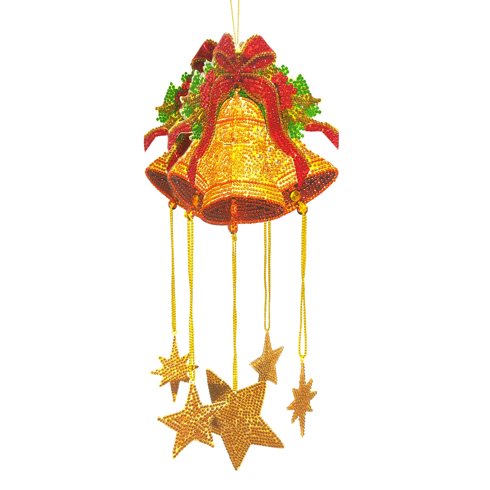 DIY 5D Christmas Bell Wind Chimes Diamond Painting New 2024 Double Sided Bright Diamond Painting Kits Home Garden Decration