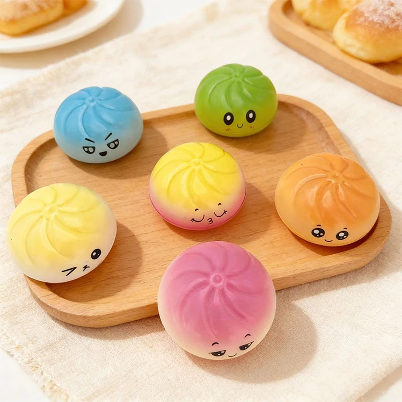 Expression Squishy Dumpling Pinch Random Blind Box  Squeeze Pressure Ball Slow Rebound Soft Office Home Decorat Child Adult Gift
