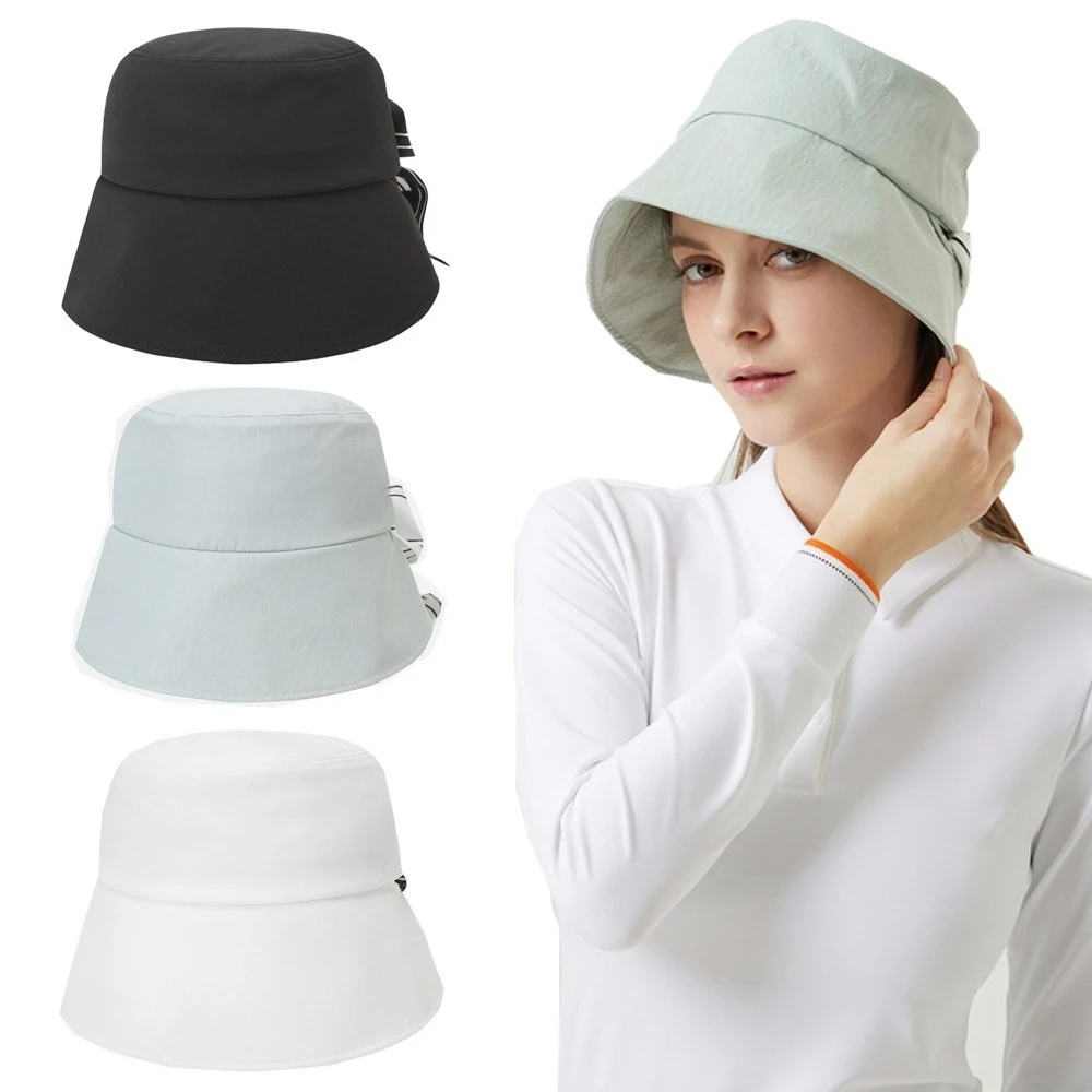26-new-arrival-korean-style-women's-golf-bucket-hat-with-removable-scarf-premium-fit-versatile-design