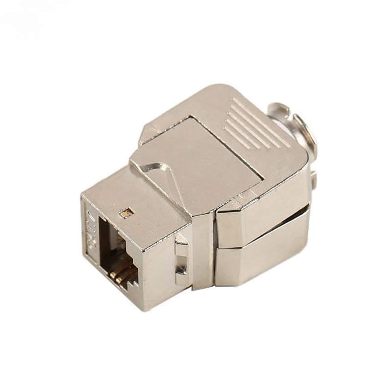 RJ45 CAT7 GAT6A  Keystone Shielded Slot FTP Zinc Alloy Module Connector LAN Network Insert Tool-Free Coupler for Internet Plug