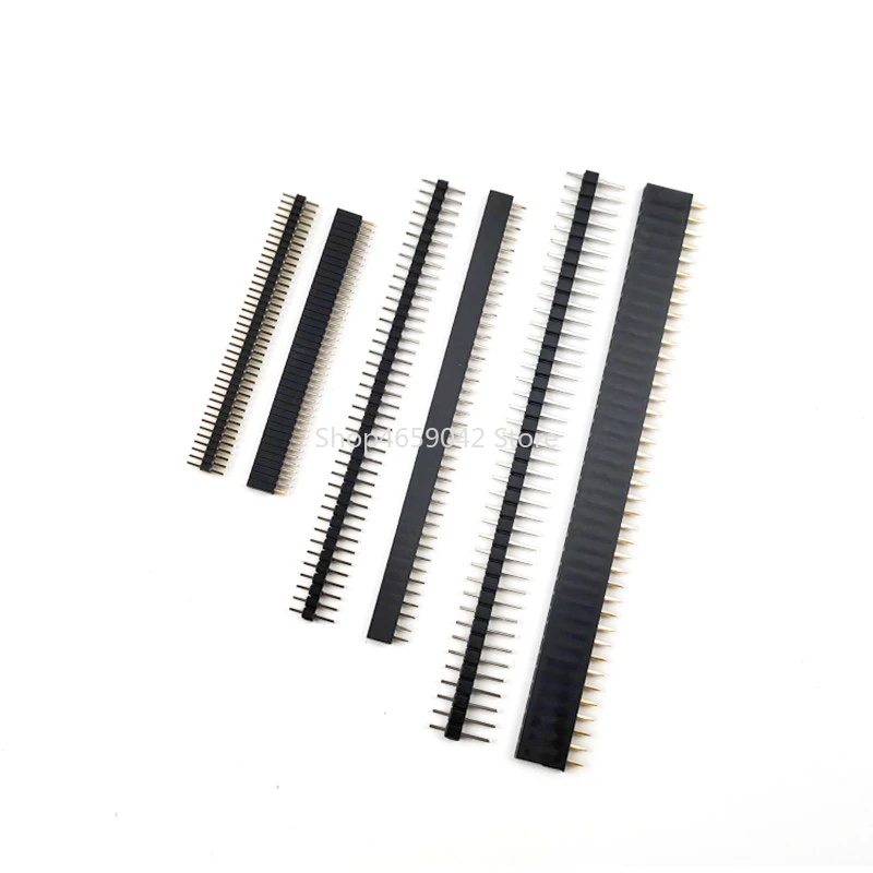 10Pairs 40 Pin 1x40 Single Row Male and Female 1.27mm/2.0mm/2.54mm Breakable Pin Header PCB JST Connector Strip for Arduino