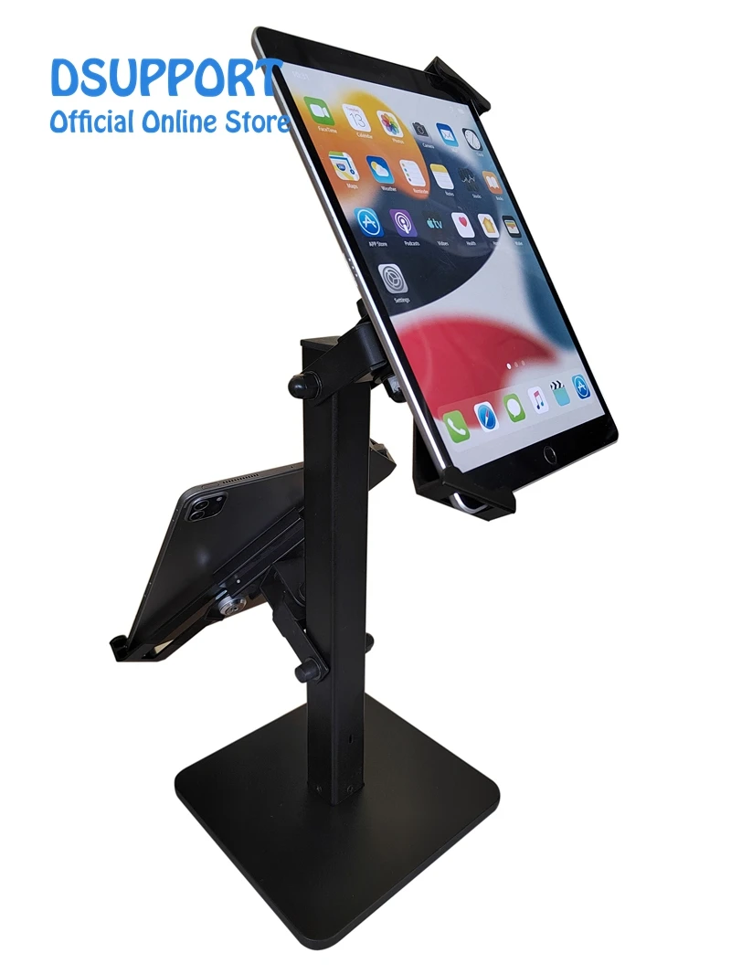 

Popular Anti-theft Dual Screen Tablet Stand Mount For 7-13 inch variety-size tablets POS Stand With Lock