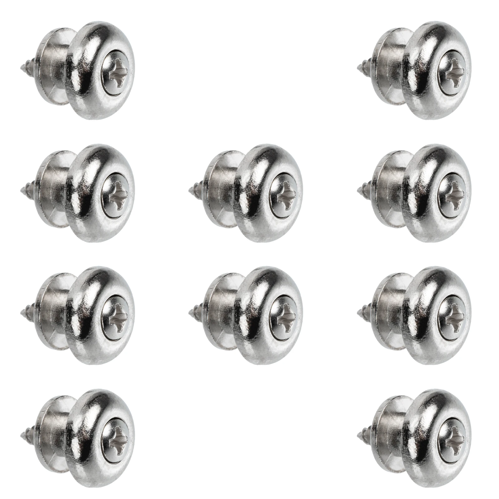 

10pcs Guitar Strap Buttons Durable Anti Slip Electric Acoustic Bass Ukulele Accessories Nail Locks Replacement Rivets Silver