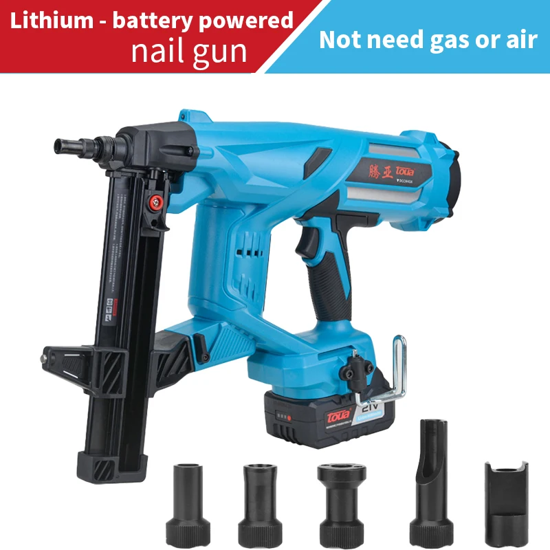 Latest Model Multi-Function Lithium Battery Steel Nail Gun Cordless Nail Guns for Framing & Brad Nails Gas-Free Cost-Saving