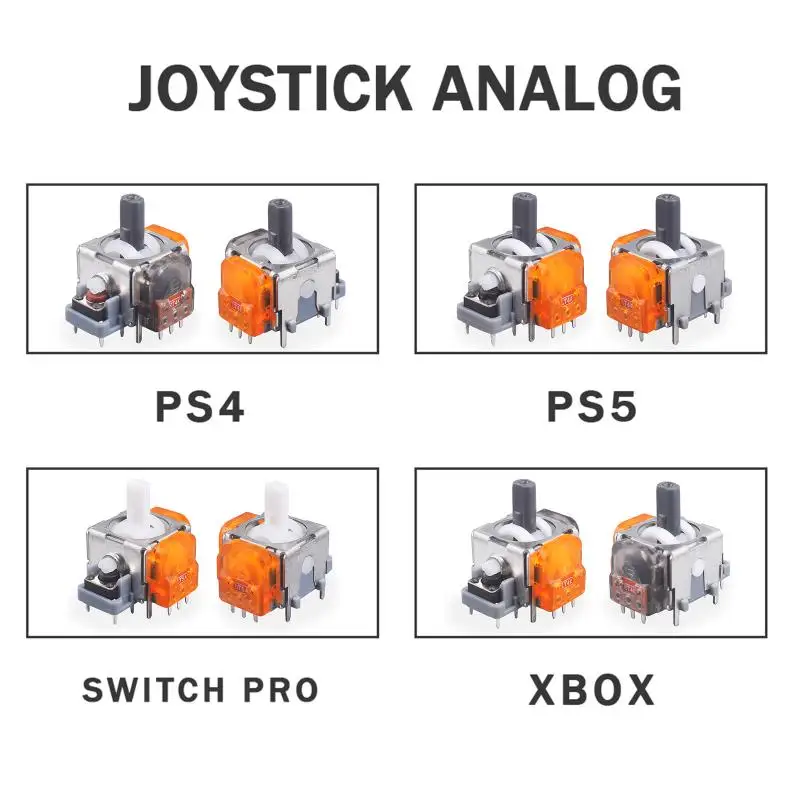 2 Stück Tmr Elektromagnetischer Induktions-Joystick Ersatz 3D Analog Thumb Stick für Ps5 Ps4 Xbox One Serie X/s Elite Controller