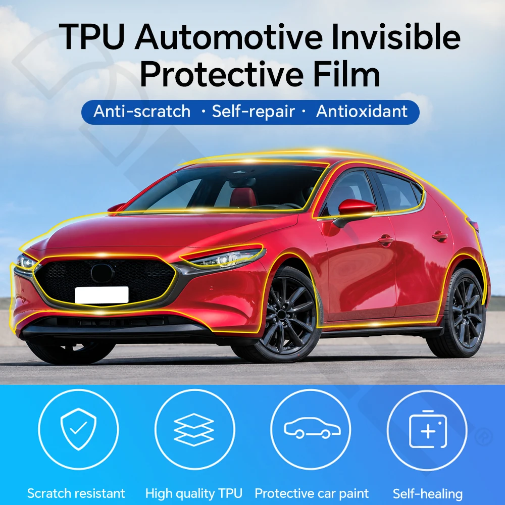 For Mazda 3 Hatchback 2019-2026 Pre-cut PPF TPU Anti-scratch Paint Protection Film Car Body Clear Bra Resistant Invisible Cover