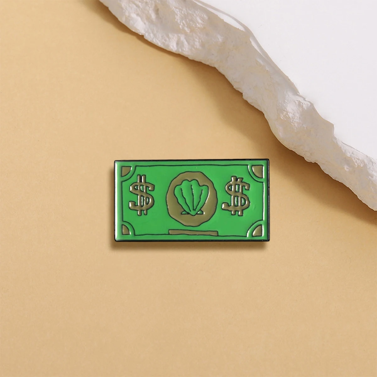 Kreatywna Broszka Emaliowana w Kształcie Banknotu z Kreskówki, Zielona, Urocza, Zabawna, Odznaka do Plecaka, Kapelusza, Odzieży, Przypinka do Klapy, Biżuteria Cosplay, Prezent dla Przyjaciół