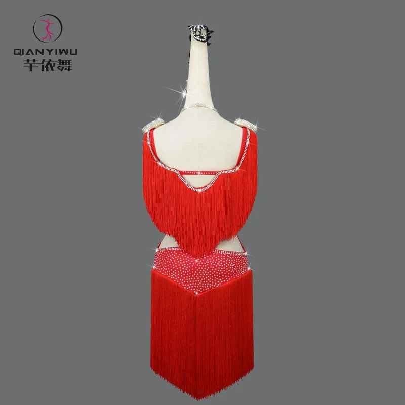 2025 Latin Dance Practice Clothing Stage Outfits For Women Sexy Costume Girls Tassel Dress Ballroom Prom Competition Female Suit