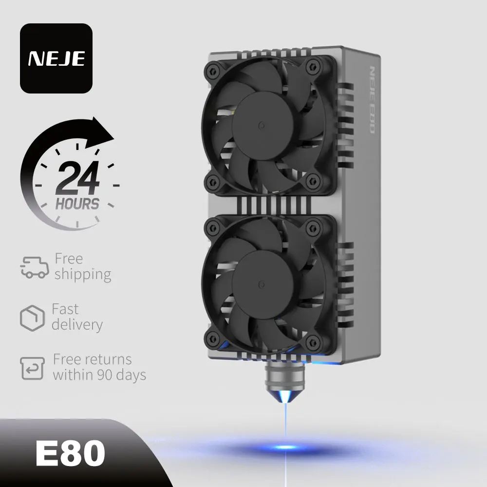 NEJE E80 CNC Laser Module 450nm Blue Light TTL Suitable for Engraving Machines Wood Leather Spray Paint Metal Aluminum Oxide