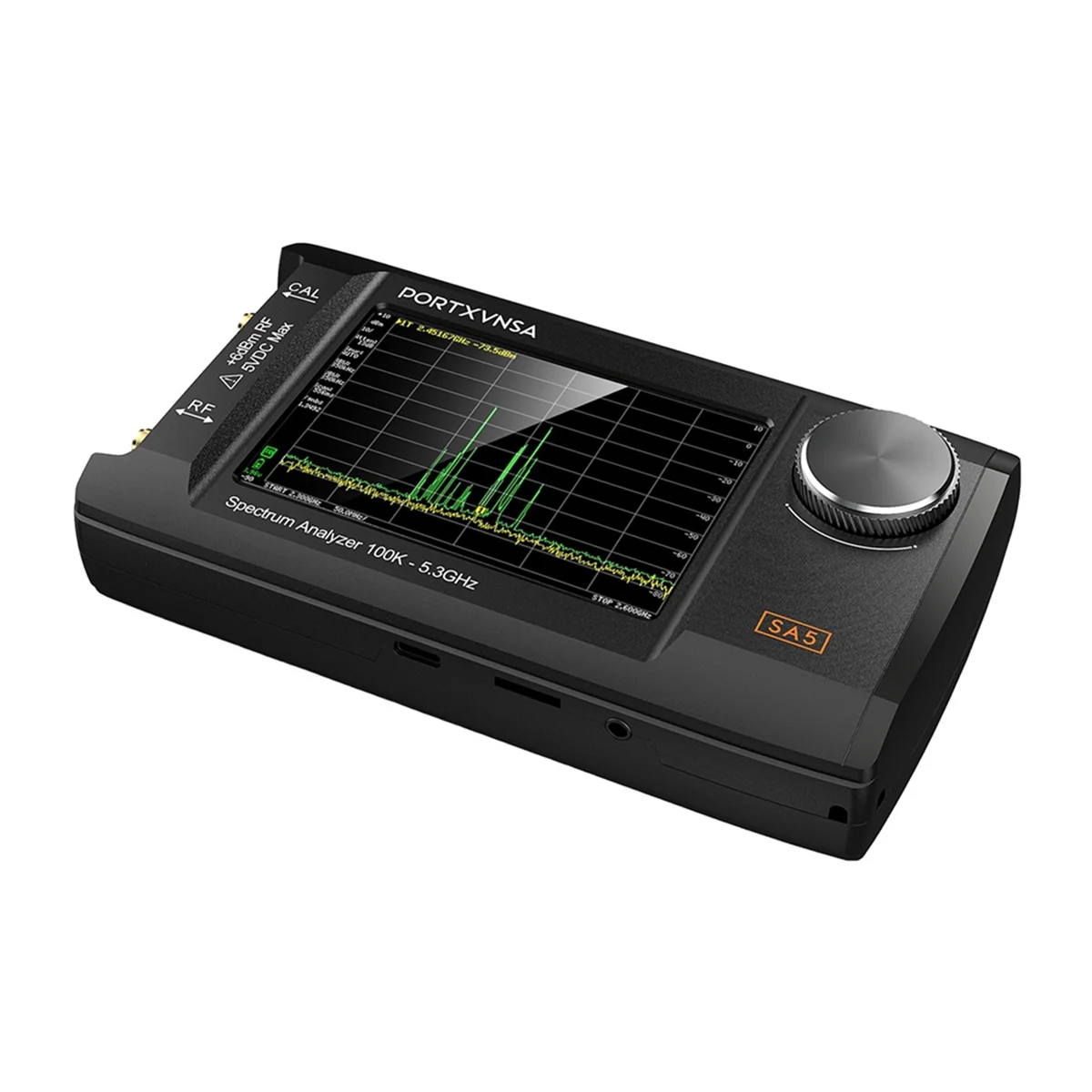 PORTXVNSA 4inch IPS LCD SA5 Multi-Function Handheld Spectrum Analyzer 100k-5.3GHz Signal Generator with Battery Vogue