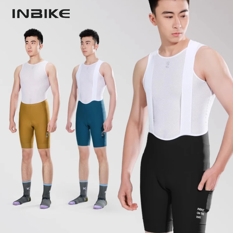 INBIKE Men's Bib Cycling Shorts Summer Breathable Men's Shorts Anti-slip Webbing Bicycle Pants Cycling Clothes For Men