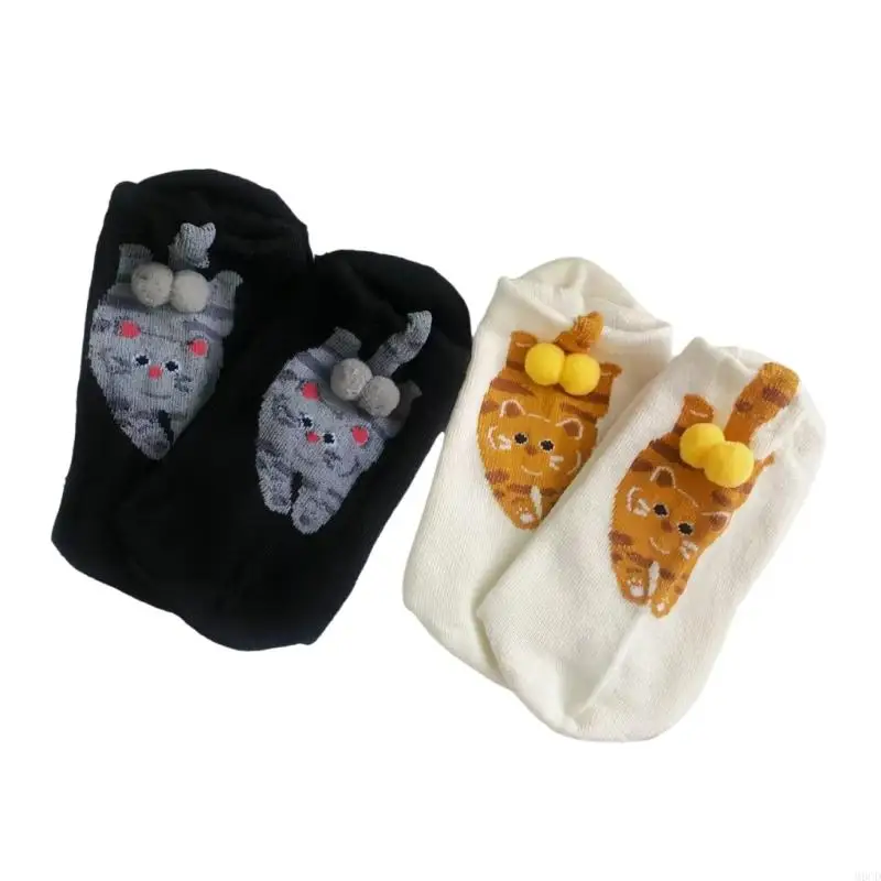 

M6CD Эластичные носки лодыжки абстрактные кошки дизайн Fuzzy Balls Носки экипажа для мужчин