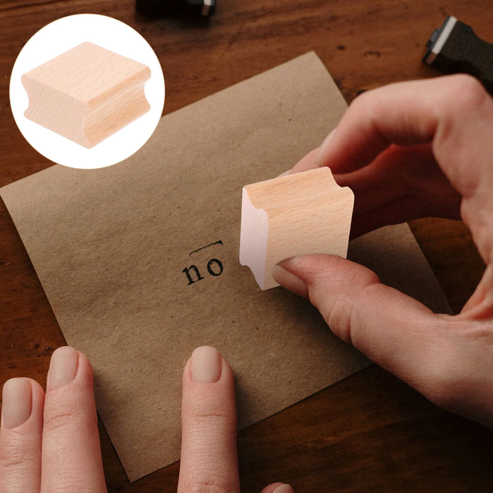 

10Pcs Wooden DIY Seal Scrapbook Craft Tool Exquisite Carving Clear Patterns Invitation Decoration Gift Blank Wood Stamper