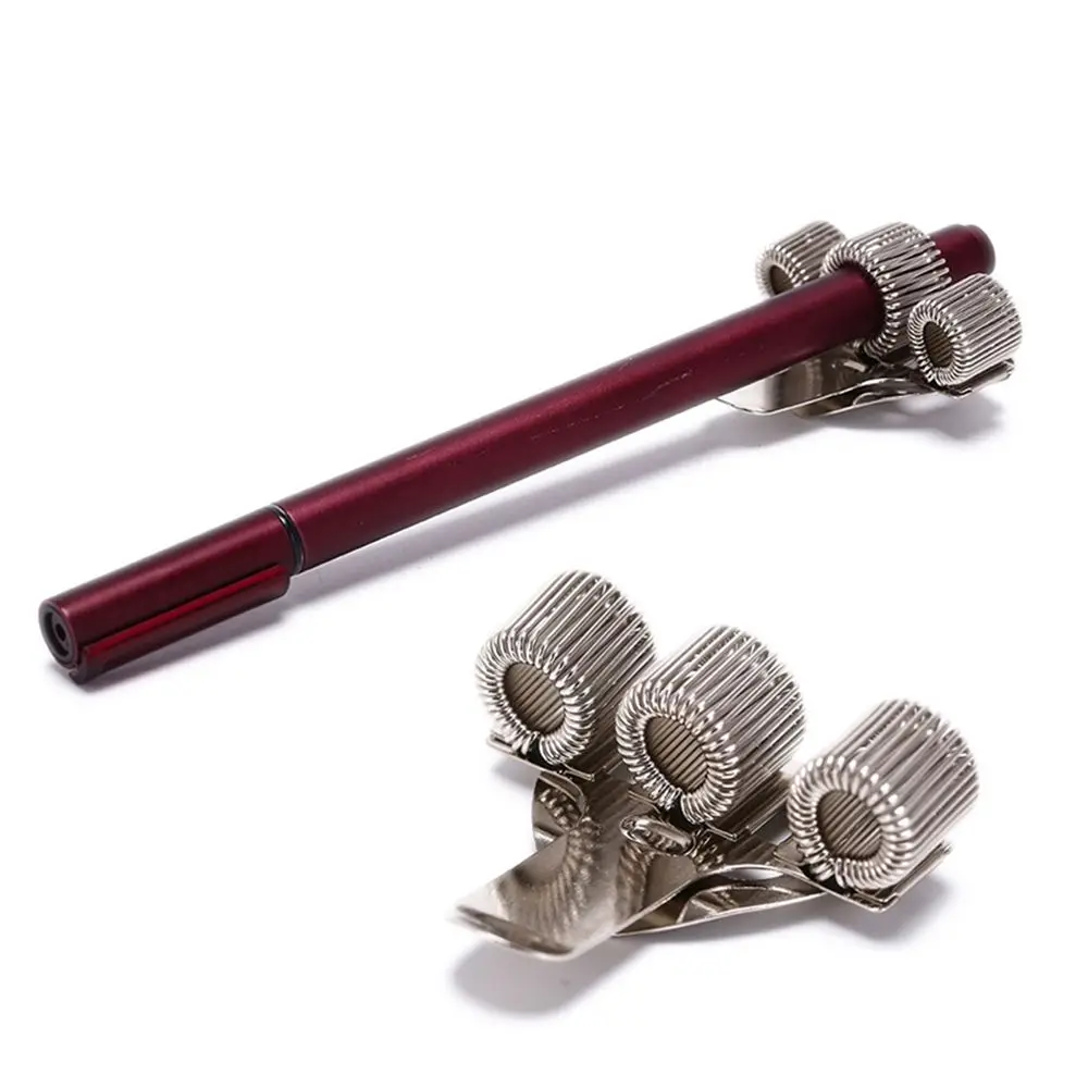 1 Pc Single/Double/Triple Hole Metal Spring Pen Holder With Pocket Clip Doctors Nurse Uniform Pen Holders