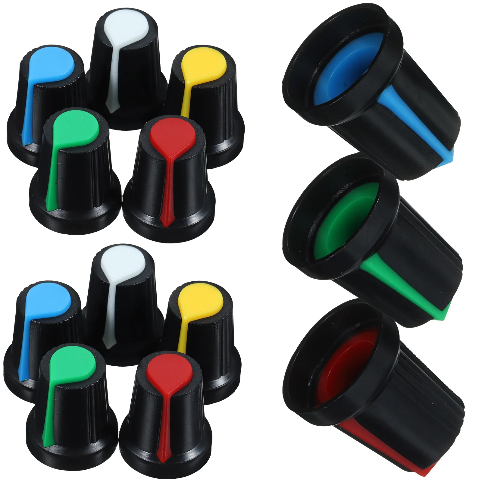 

50 Pcs Potentiometer Knob Electric Guitar Volume Control Accoustic Knobs Bass Heart