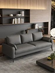 Simple and modern three-person small sofa. Available for office rentals