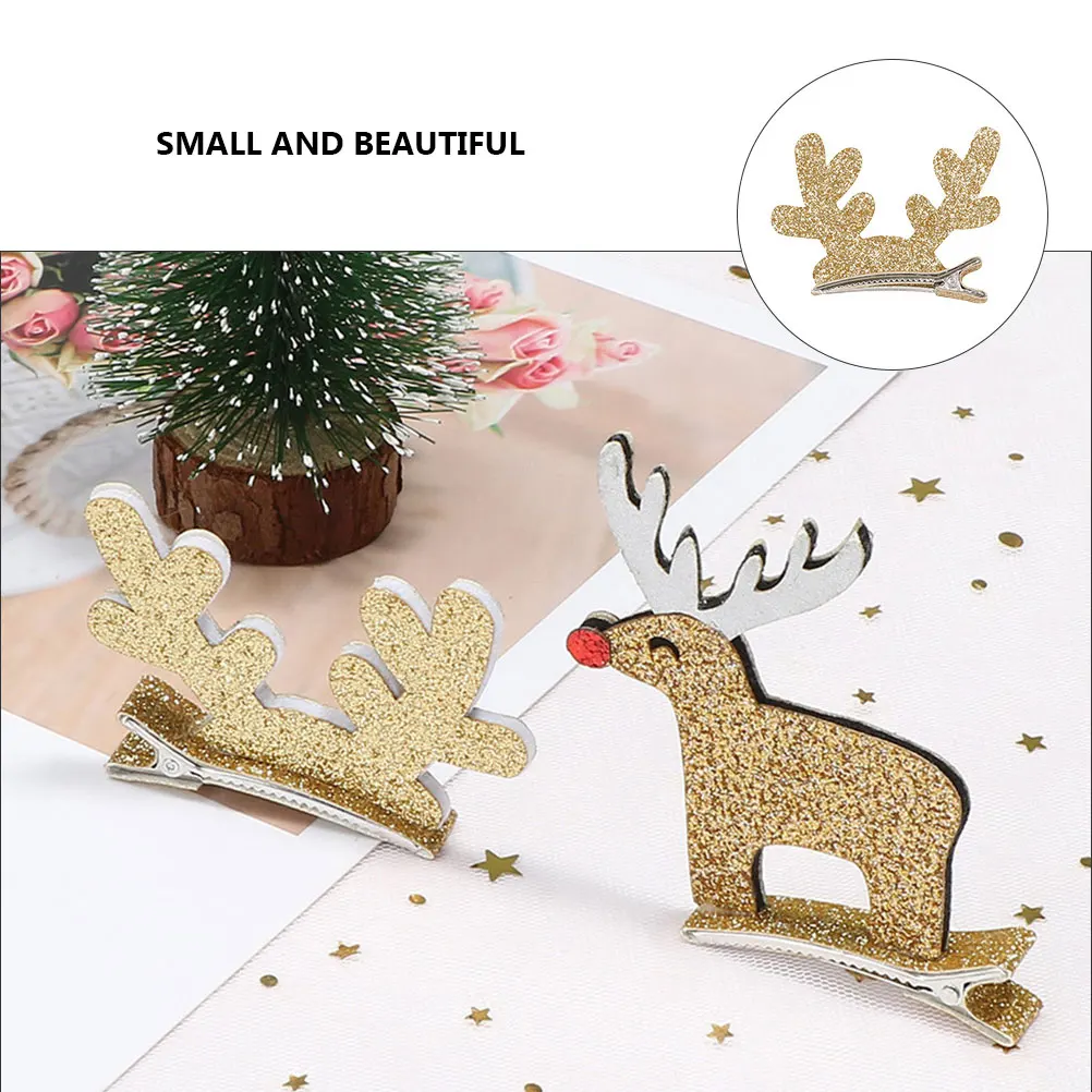 

4Pcs Christmas Kids Hairpins Exquisite Design Bright Color Delicate Detail Lightweight Durable Party Accessory