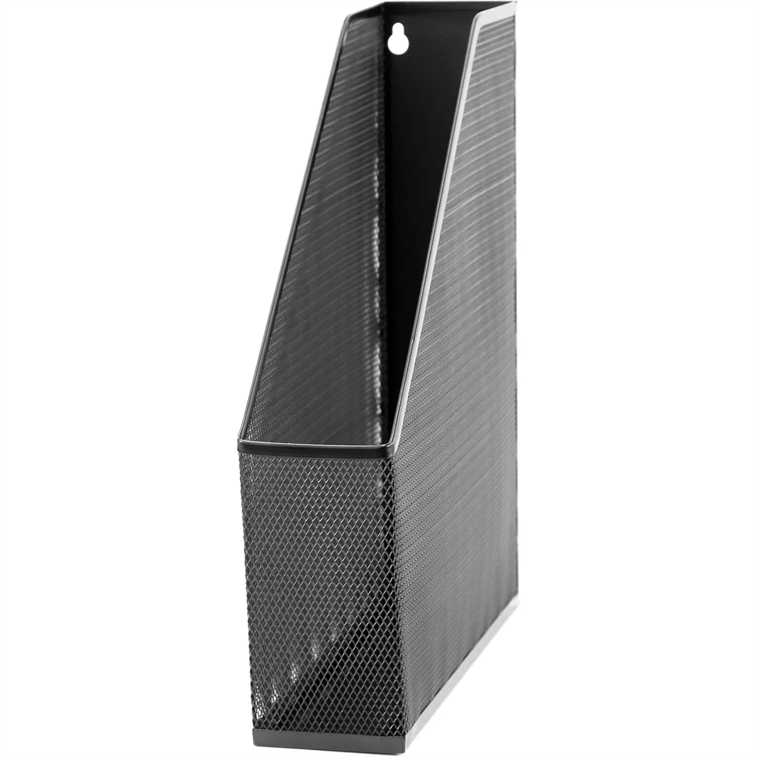 

Mesh Steel Magazine File Holder, 12.5 x 9.8 x 3 Inches, Black Desk Organizer for Office Documents and Folders
