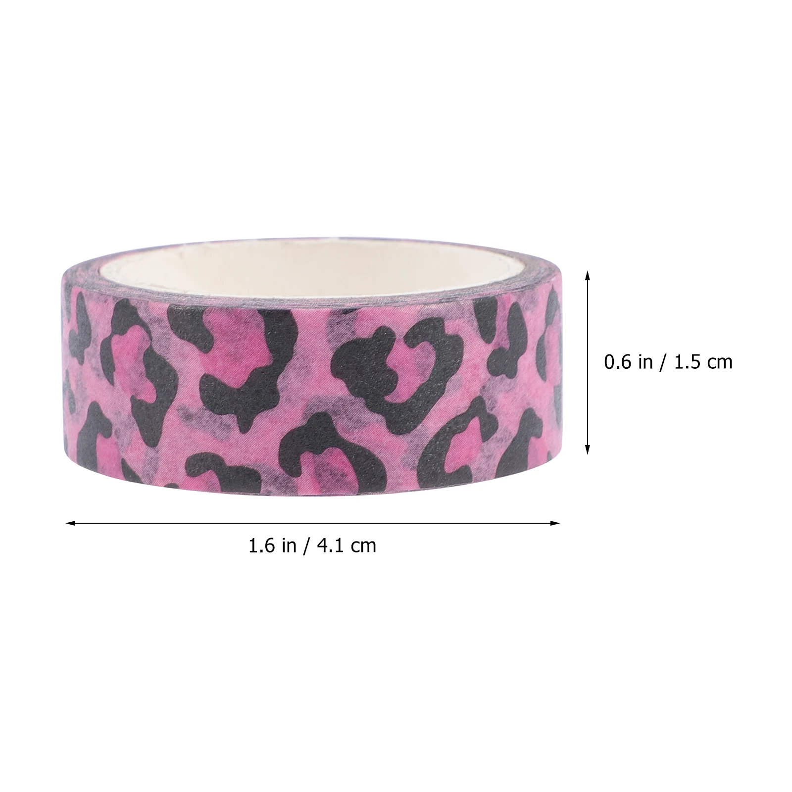 5pcs 5 Rolls Leopard Print Paper Adhesive Craft For Diy Scrapbooking Journal Wrapping Stickers Rolls Masking Tape Self Adhesive