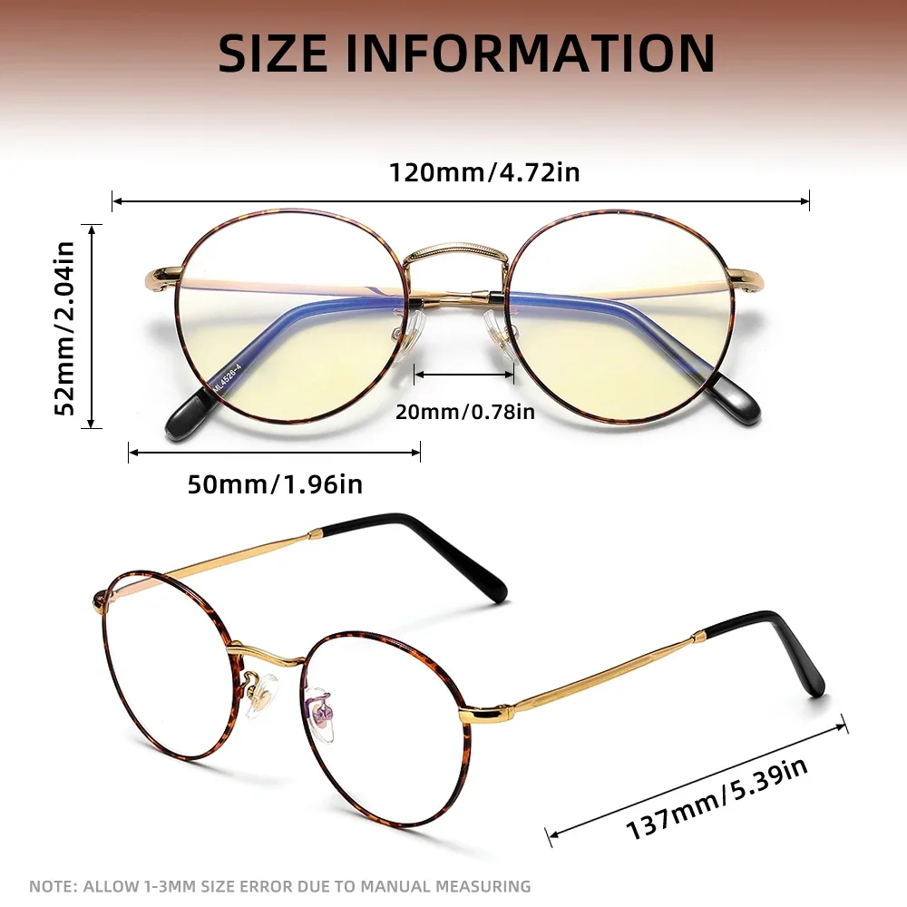 KINGDREAM موضة جولة مكافحة نظارات الضوء الأزرق الرجال/النساء سبيكة شفافة عدسة النظارات الأزرق راي حجب النظارات